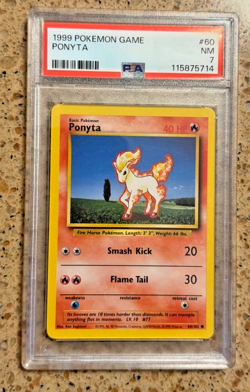 PSA 7 NM 1999 Pokemon Ponyta 60/102 - Image 1