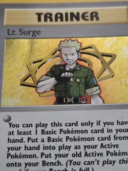 Lt. Surge 17/132 Holo Rare - Pokemon Gym Heroes WOTC MP - Image 4