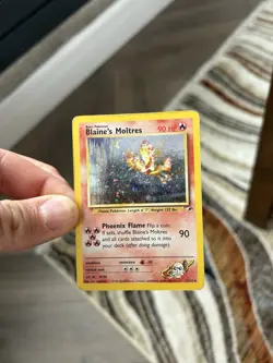 Blaine's Moltres 1/132 Gym Heroes Pokemon Holo Rare - Image 1