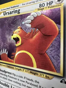 Pokemon TCG Ursaring 15/75 Neo Discovery Holo NM *Rare WoTC Swirl* - Image 2