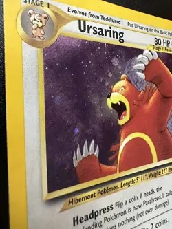 Pokemon TCG Ursaring 15/75 Neo Discovery Holo NM *Rare WoTC Swirl* - Image 3