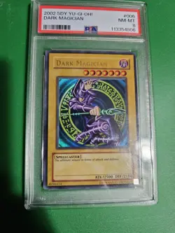 Yu-Gi-Oh Dark Magician 2002 Ultra Rare Holo Card SDY-006 PSA 8 - Image 1
