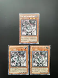 Yugioh Ancient Gear Beast TLM-EN007 Rare Mixed Editions HP X3 - Image 1