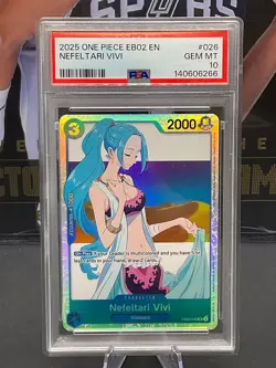 2025 One Piece English EB02-026 Nefeltari Vivi SR PSA 10 GEM MINT - Image 1