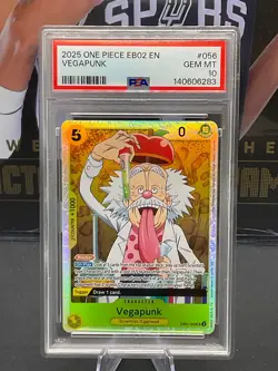 2025 One Piece EN EB02-056 Vegapunk PSA 10 GEM MINT - Image 1