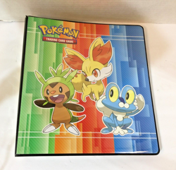 Vntg Pokemon Trading Card Game Ultra Pro Binder 25 Pages 127 Cards Base & Holos! - Image 1