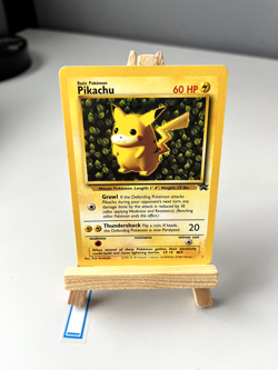 Pokemon Pikachu Card #1 Black Star Rare Promo WOTC Vintage - Image 1