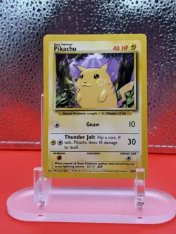 Nintendo 1999 Pokemon TCG Base Set Pikachu 58/102 Basic Common Regular Card - Image 1