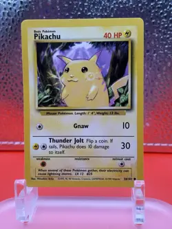 Nintendo 1999 Pokemon TCG Base Set Pikachu 58/102 Basic Common Regular Card - Image 3