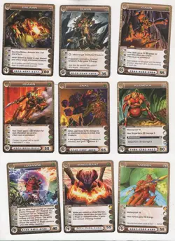 Chaotic lot #041. Lot of 9 Danian creature cards. All MAX Energy - Image 1