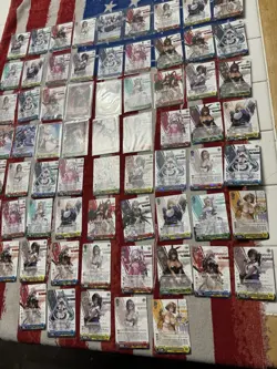 WEISS SCHWARZ NIKKE & AZUR LANE 68 card Lot Double Rare From Booster Box & Packs - Image 2
