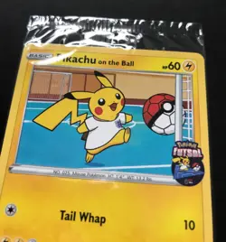 Pikachu on the Ball Futsal 001/005 Pokemon Card UK Exclusive 2020 PROMO NEW - Image 3