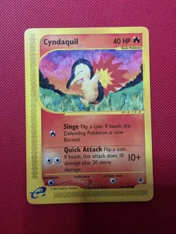 Cyndaquil 104/165 Expedition Regular e-Reader Pokemon Card - Image 1