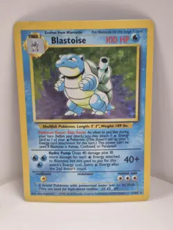 Pokemon Blastoise 100 HP Holo Rare Base Set 2/102 1999 Stage 2 Card LP/Excellent - Image 1