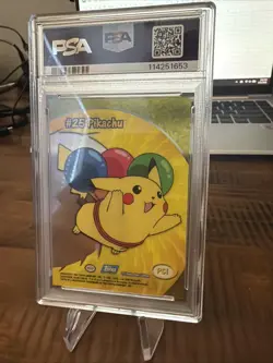 2000 Topps Pokemon TV Animation Clear Cards Pikachu #PC1 PSA 9 Mint - Image 4