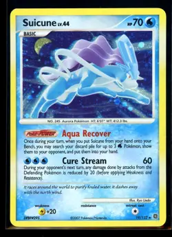 2007 Diamond & Pearl - Secret Wonders Suicune #19 Holo Rare Pokemon Card - Image 1