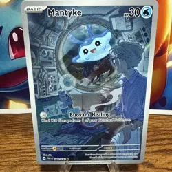 Pokemon TCG Mantyke Card 189/182 Sv04: Paradox Rift Pack to Sleeve Free Shipping - Image 1