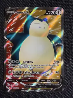 Pokemon TCG Snorlax V Sword & Shield Base Set Card 197/202 - Image 1