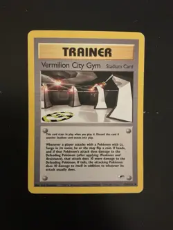 Pokemon Vermillion City Gym Trainer Stadium Card Gym Heroes #120/132 - Image 1