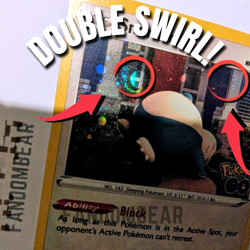 2022 Snorlax DOUBLE SWIRL Cosmos Holo Promo card 055/078 Pokemon Go TCG NM/LP - Image 1