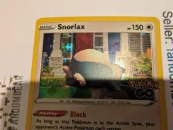 2022 Snorlax DOUBLE SWIRL Cosmos Holo Promo card 055/078 Pokemon Go TCG NM/LP - Image 2
