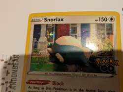 2022 Snorlax DOUBLE SWIRL Cosmos Holo Promo card 055/078 Pokemon Go TCG NM/LP - Image 3