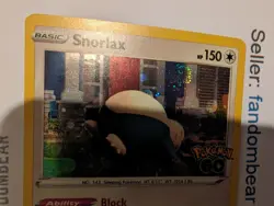 2022 Snorlax DOUBLE SWIRL Cosmos Holo Promo card 055/078 Pokemon Go TCG NM/LP - Image 5