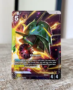 Gundam Card Game Dual Impact GD02 Elmeth GD02-020 LR+ Alt Art Holo Foil Rare - Image 1