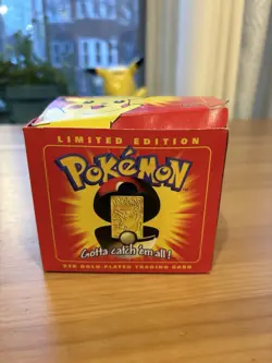Pikachu and Poliwhirl 23K Gold Plates Trading Card From Burger King 1999 Sealed - Image 3