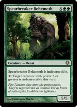 1x Spearbreaker Behemoth FOIL Shards of Alara card Magic the Gathering MTG - Image 1