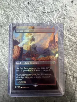 Magic the Gathering Steam Vents (Borderless) Lorwyn Eclipsed Foil - Image 1