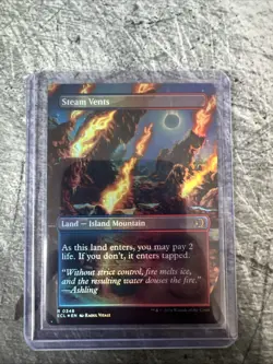Magic the Gathering Steam Vents (Borderless) Lorwyn Eclipsed Foil - Image 2
