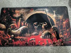 SIGNED Seb Mckinnon Damnation PlayMat - Used (~20 to 30 times) - Image 1