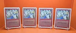 🔴🔴🔴 (4) 1994 MAGIC The Gathering STONE RAIN REVISED 3RD EDITION PLAYED 🔴🔴🔴 - Image 1