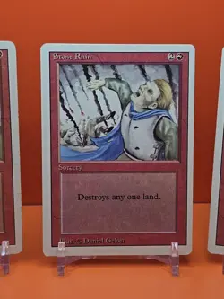 🔴🔴🔴 (4) 1994 MAGIC The Gathering STONE RAIN REVISED 3RD EDITION PLAYED 🔴🔴🔴 - Image 4