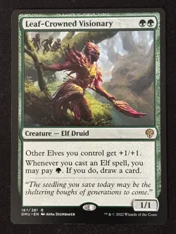 1x MTG Leaf-Crowned Visionary - Dominaria United (DMU) #167 - Magic - Image 1