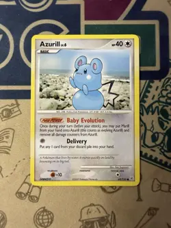 Azurill 69/130 Pokemon Diamond and Pearl Common 2007 - Image 3