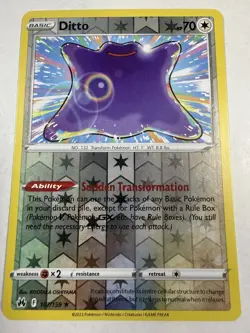 Pokemon TCG Ditto Crown Zenith 107/159 Holo Holo Rare - Image 1