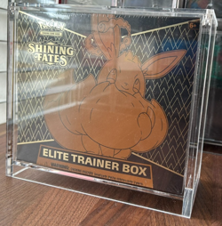 Pokemon Sword and Shield Shining Fates Elite Trainer Box ETB with Acrylic Case - Image 1