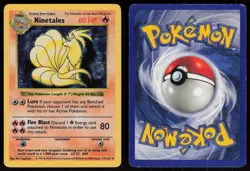 Ninetales 12/102 Shadowless Holo Rare Base Set Pokemon - Image 3