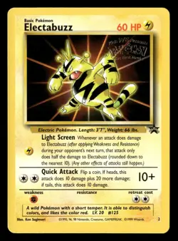 Pokemon First Movie Electabuzz Black Star Promo 2/53 UX1721 - Image 1