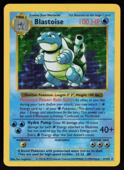Blastoise 2/102 Shadowless Holo Rare Base Set Pokemon - Image 1