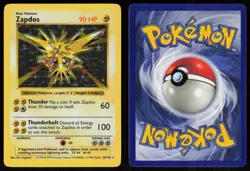 Zapdos 16/102 Shadowless Holo Rare Base Set Pokemon - Image 3