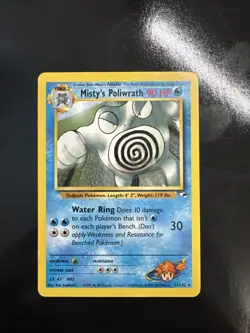 Pokemon TCG Misty's Poliwrath Gym Heroes 31/132 Unlimited Rare LP - Image 1