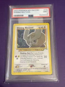 2002 POKEMON NEO DESTINY #110 SHINING NOCTOWL PSA 9 - Image 1