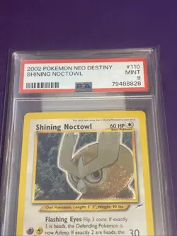 2002 POKEMON NEO DESTINY #110 SHINING NOCTOWL PSA 9 - Image 2
