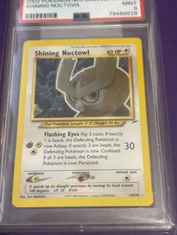 2002 POKEMON NEO DESTINY #110 SHINING NOCTOWL PSA 9 - Image 3