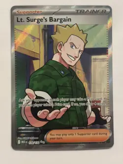 Pokemon TCG Trainer Lt. Surge’s Bargain 170/132 Ultra Rare Holo Mega Evolution - Image 1