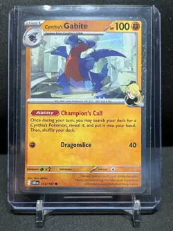Cynthia's Gabite 103/182 Cosmos Holo Promo Pokemon 2025 Destined Rivals NM - Image 1
