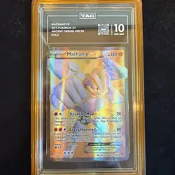 TAG 10 - 2015 Machamp EX 90 Full Art 90/98 XY - Ancient Origins Holo Pokemon - Image 1